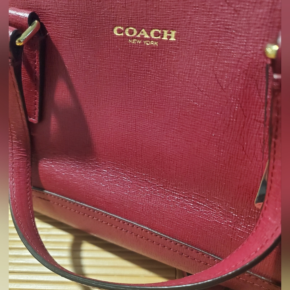 Coach Saffiano Leather Mini Satchel - Picture 12 of 16